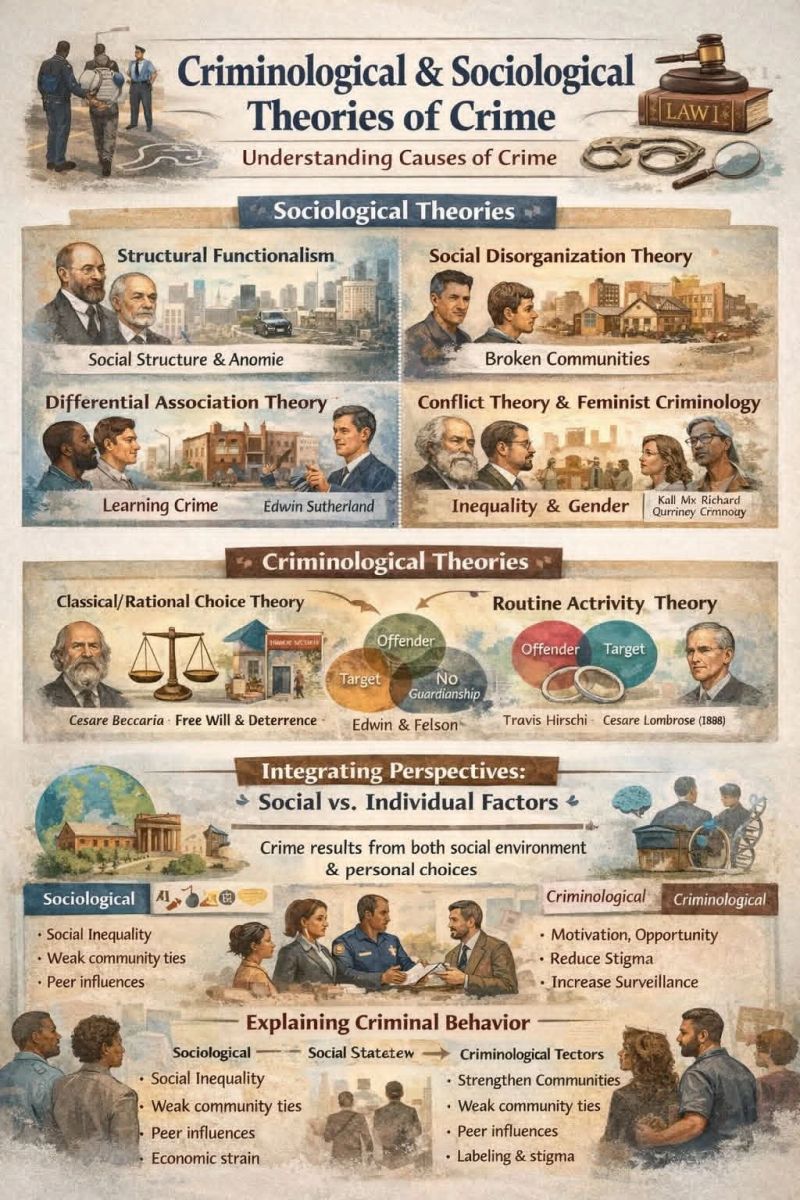 What causes of crime: visual explanation